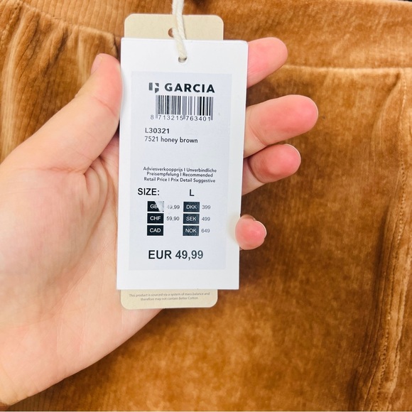 Garcia Cord Honey Brown Front Pocket Mini Skirt women size L - Picture 13 of 13